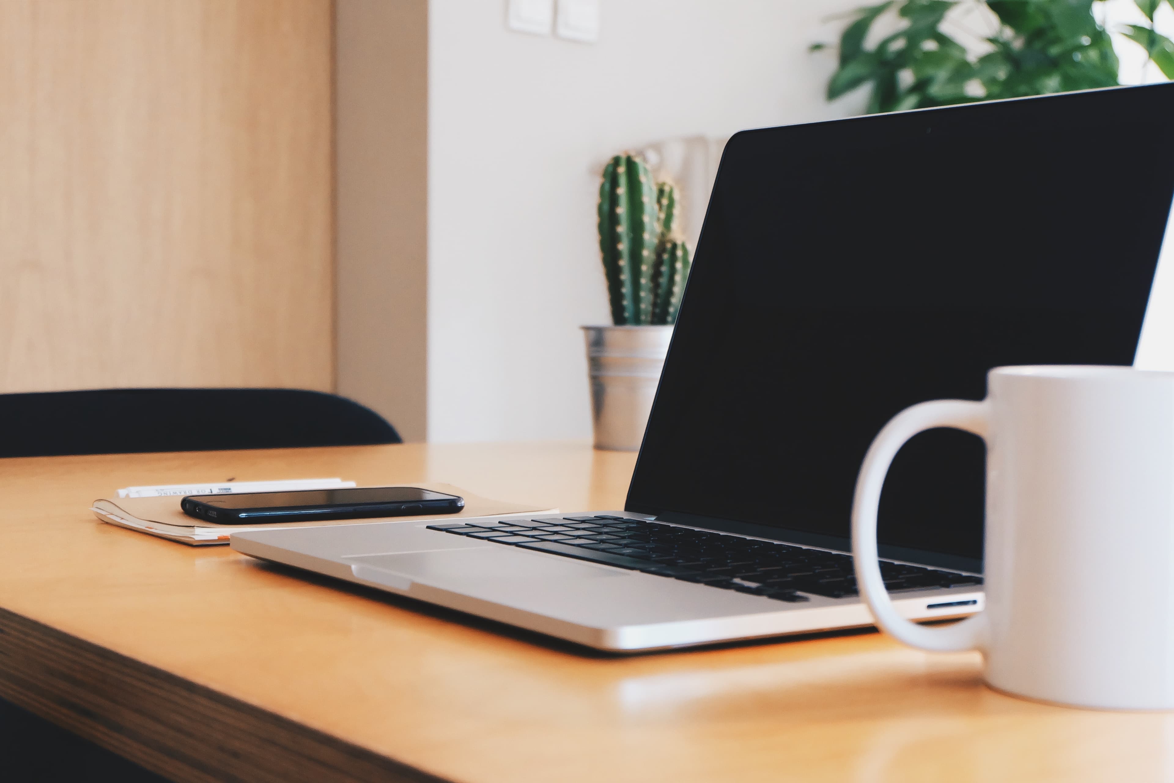Workspace with laptop
